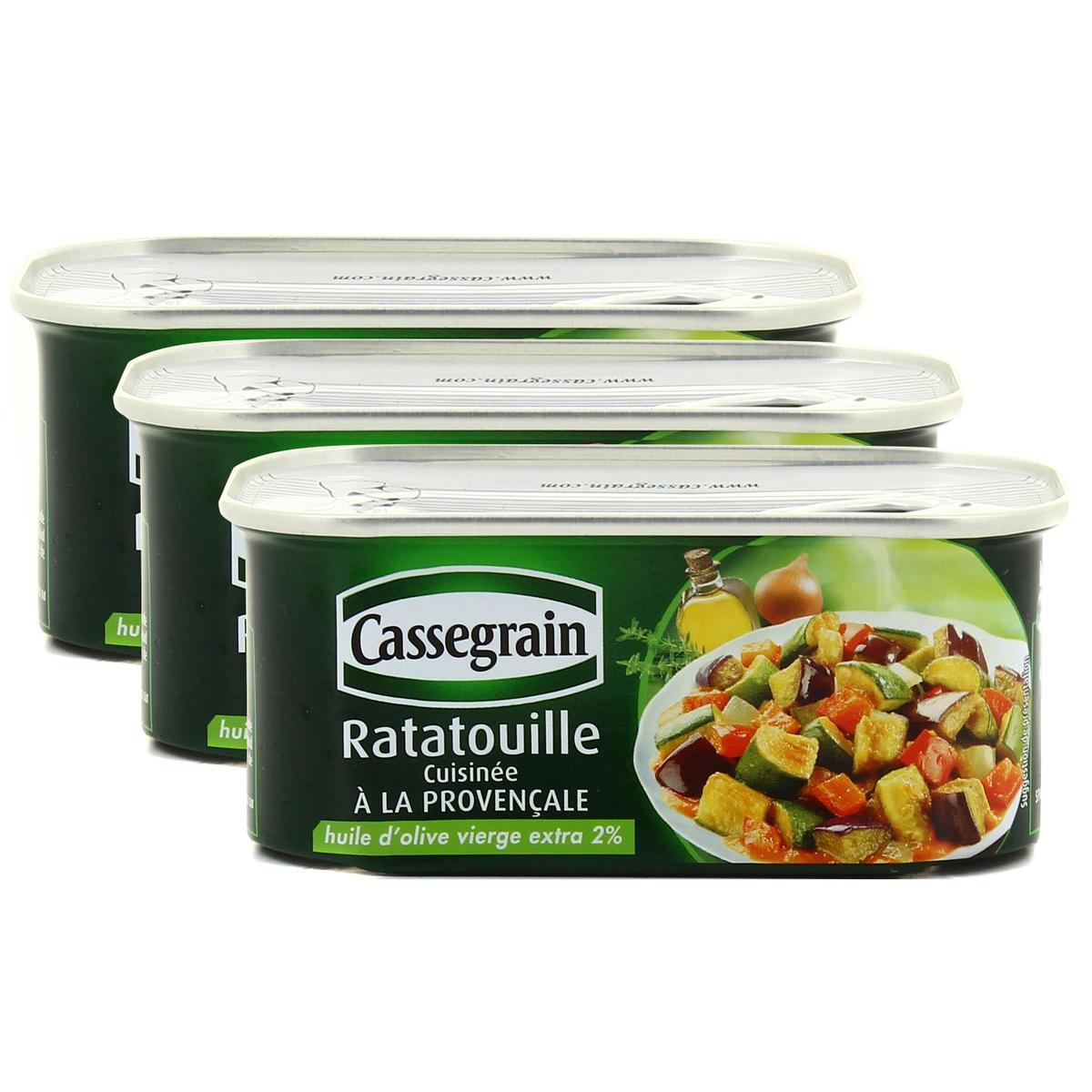 Promotion Cassegrain Ratatouille cuisinée à la Provençale Lot de 3x185g