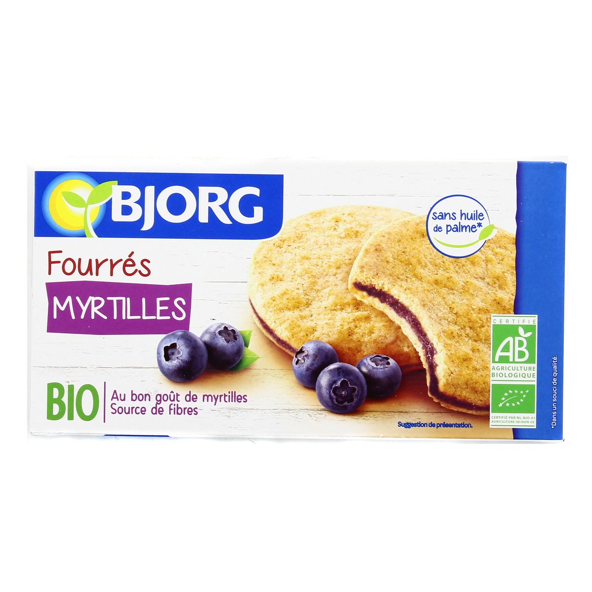 Livraison à domicile Bjorg Fourrés à la myrtille Bio 175g