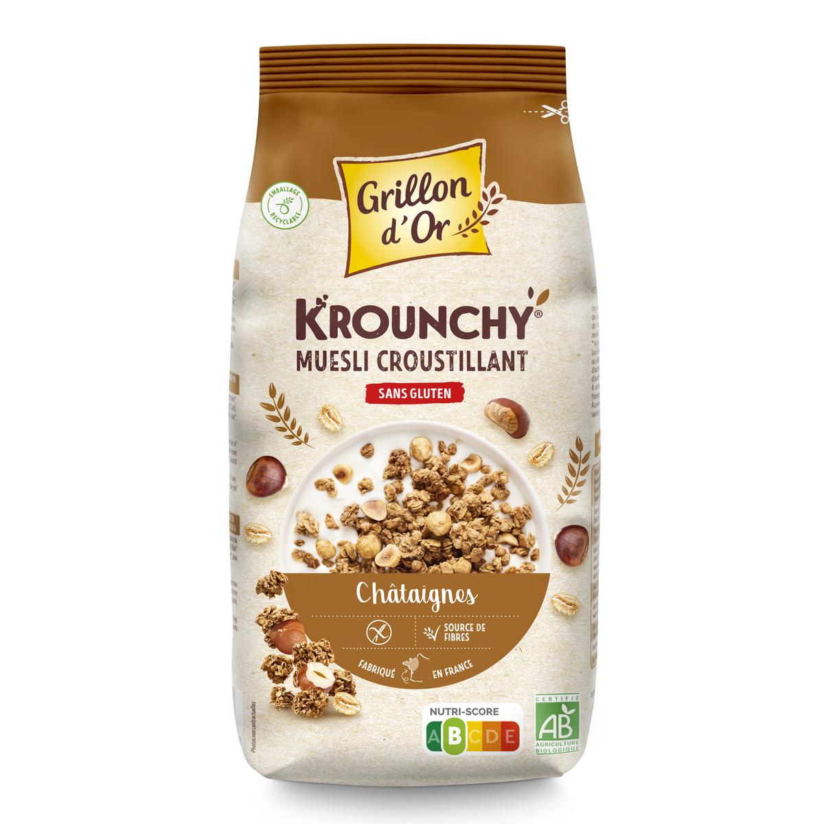 Livraison Domicile Grillon Or Krounchy Muesli Chataignes Bio G