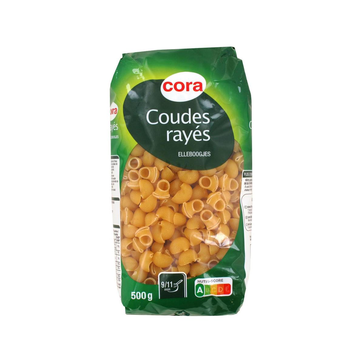 Livraison à domicile Cora Pâtes Coudes rayés 500g