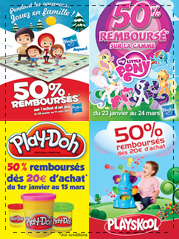 Profitez des bons plans du moment sur Hasbro, Petit Poney, Play-Doh, Playskool
