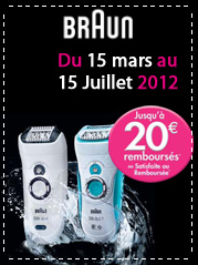 Braun - Jusqu'� 20� rembours� du 15 mars au 15 juillet 2012
