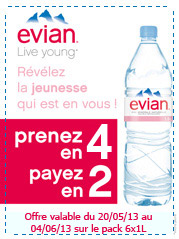 Evian prenez en 3, payez en 2