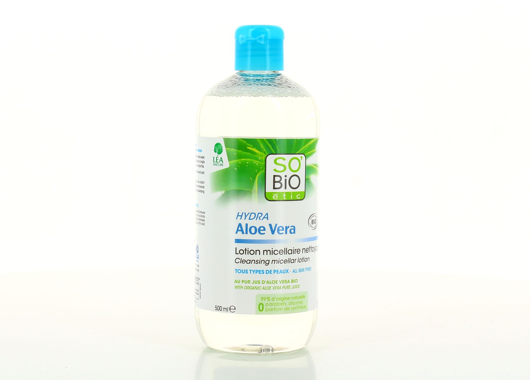 SO'BIO ETIC Eau micellaire hydratante, jus d'Aloe vera bio quitable, tous  types de peaux