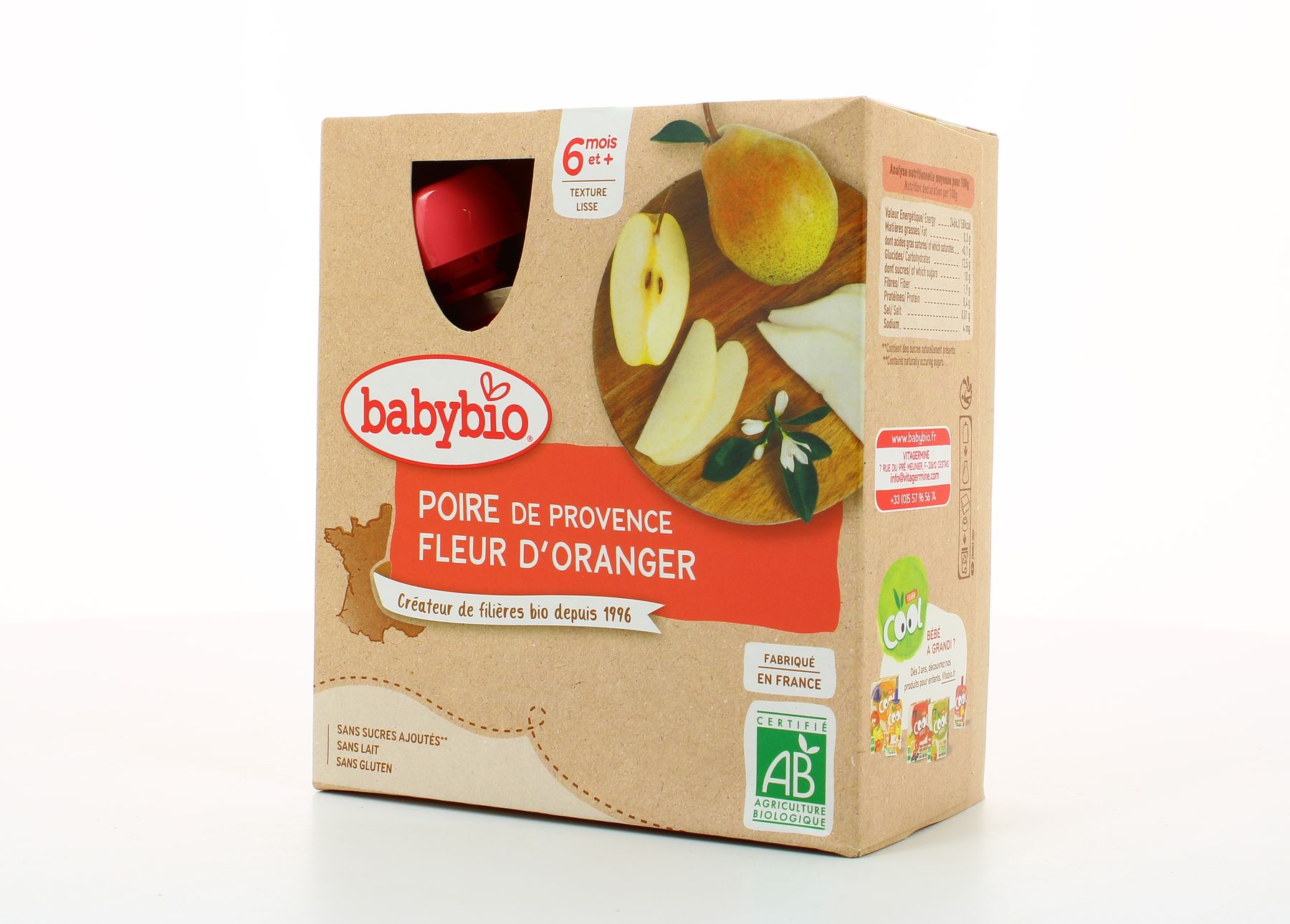 Gourde Pomme Poire Pêche - BABYBIO Gourde Pomme Poire Pêche - BABYBIO