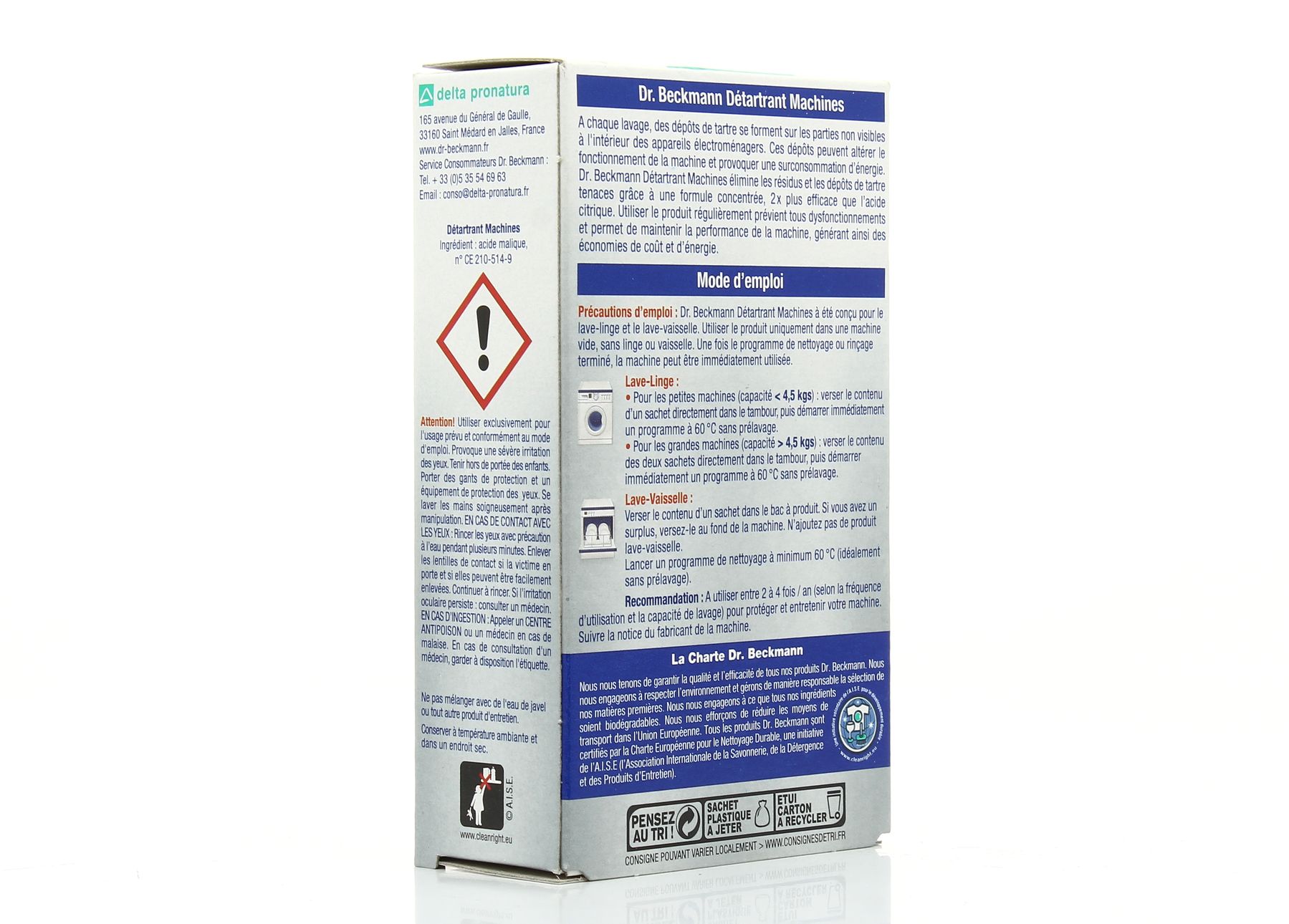 Dr. Beckmann Détartrant Machines 2x50g - Lot De 3 - Élimine Le Calcaire Et Prolonge La Durée De Vie De Vos Appareils