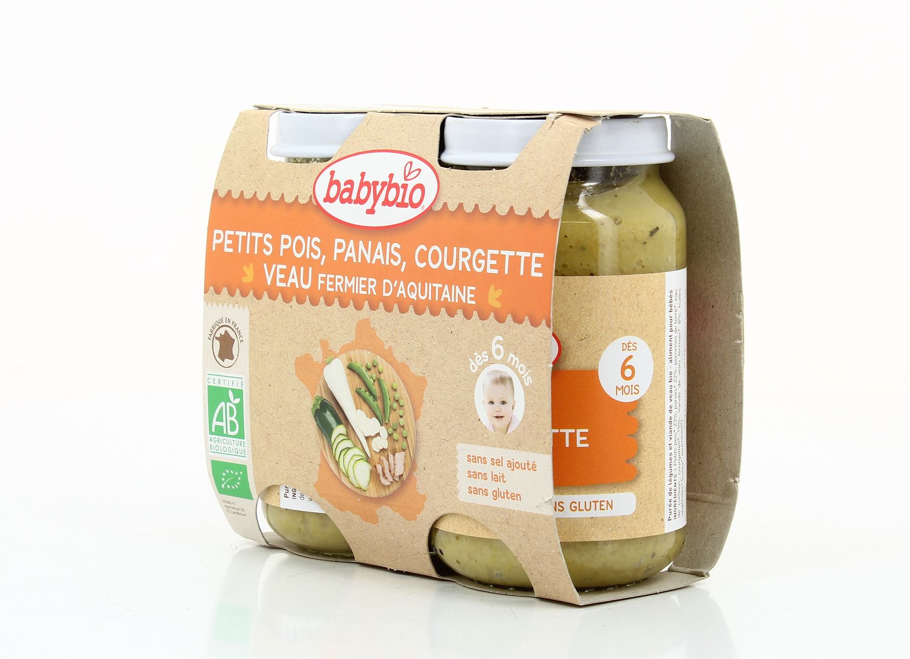 Babybio MIJOTÉ DE PETITS POIS PANAIS DU CENTRE-VAL DE LOIRE VEAU