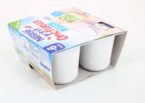 Dessert Lacté Bébé Dès 6 Mois Fromage Blanc Nature Sans Sucres Ajoutés P'tit Onctueux NESTLE : 4 Pots De 90g à Prix