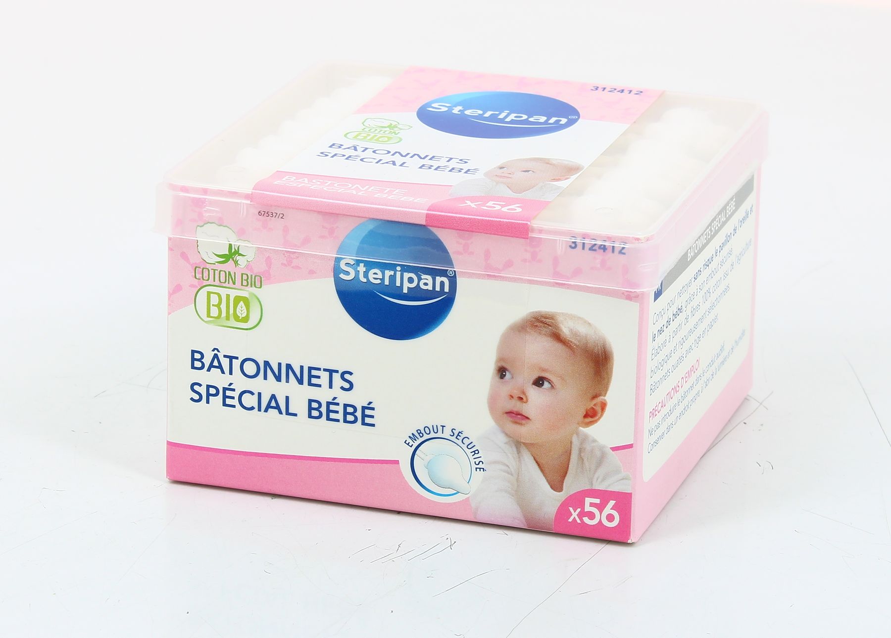 400 Cotons-tiges Sécurité Bébé - 100% Coton Bio Pour Nouveau-nés