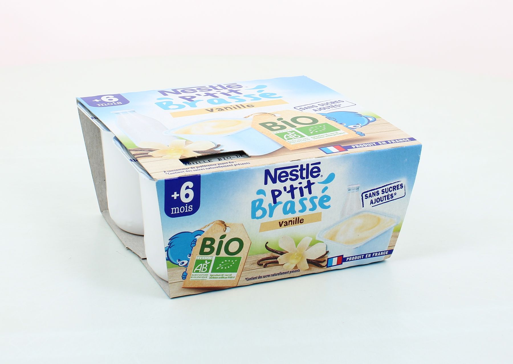 Brassé Vanille Bio Pour Bébé Dès 6 Mois – Au Lait De Vache Français, Sans Sucres Ajoutés