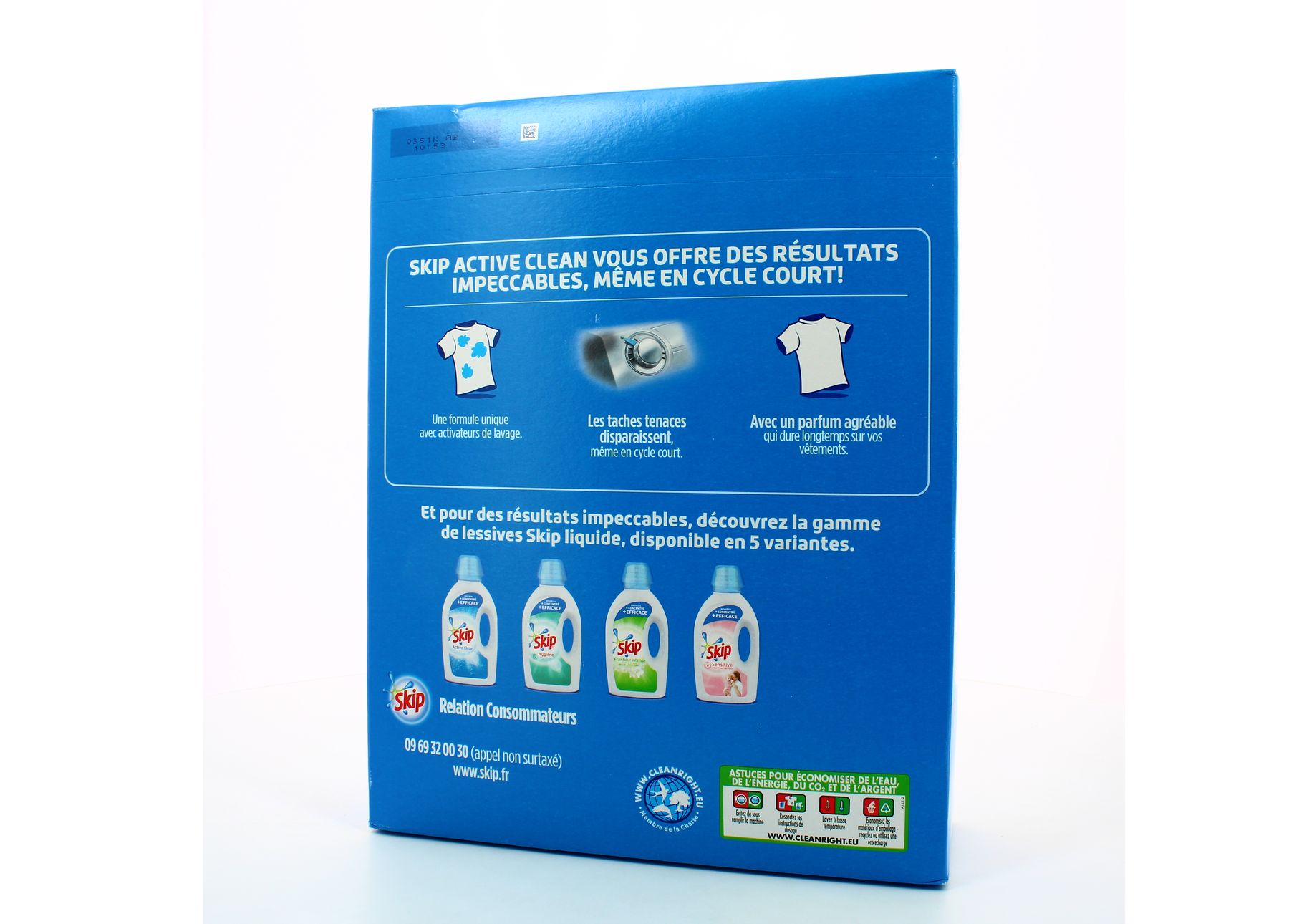 Skip Active Clean - Lessive 2 Boîtes (78 Lavages) - Efficace Même En Cycle Court