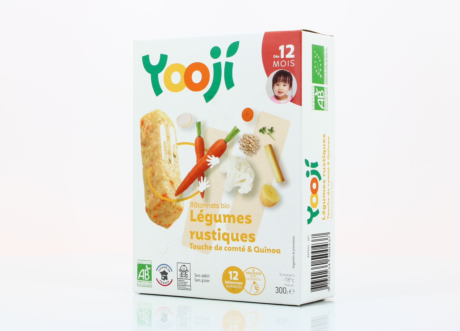 Yooji Bâtonnets à Manger-Main Bio - 18 Goûters Bébé Fraise Mangue Banane Avoine - Sans Sucres Ajoutés DME Dès 12 Mois