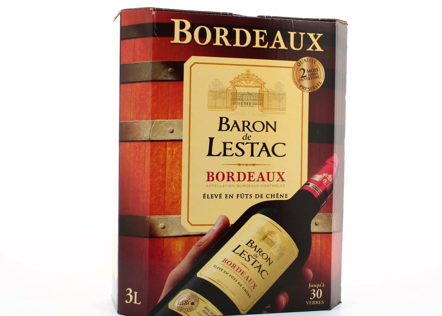 Achat Vente Bordeaux rouge AOC Baron de Lestac Bag in box 3L