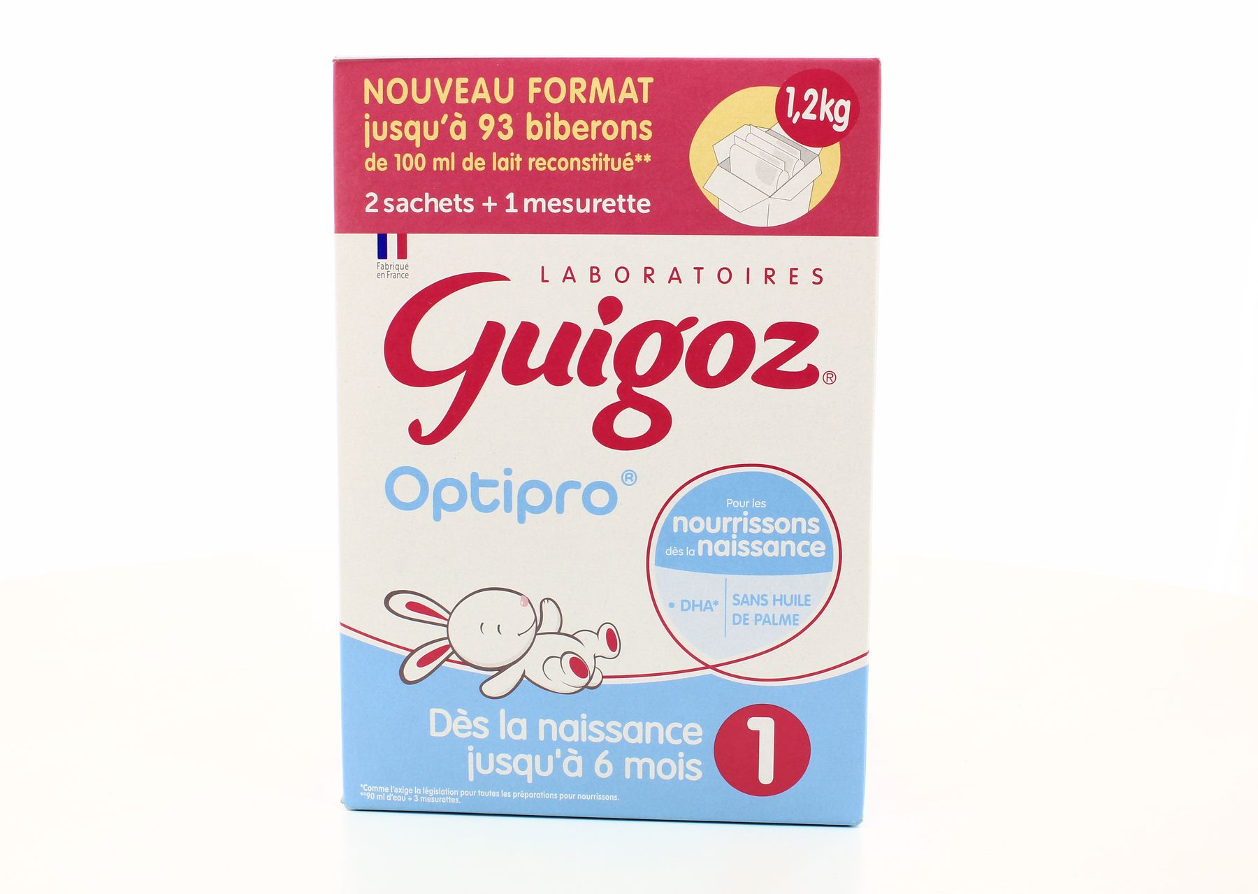 Guigoz OPTIPRO 2 Lait 2ème Âge 6-12 Mois - Bag In Box 2x600g - Formulé Avec Oligosaccharides