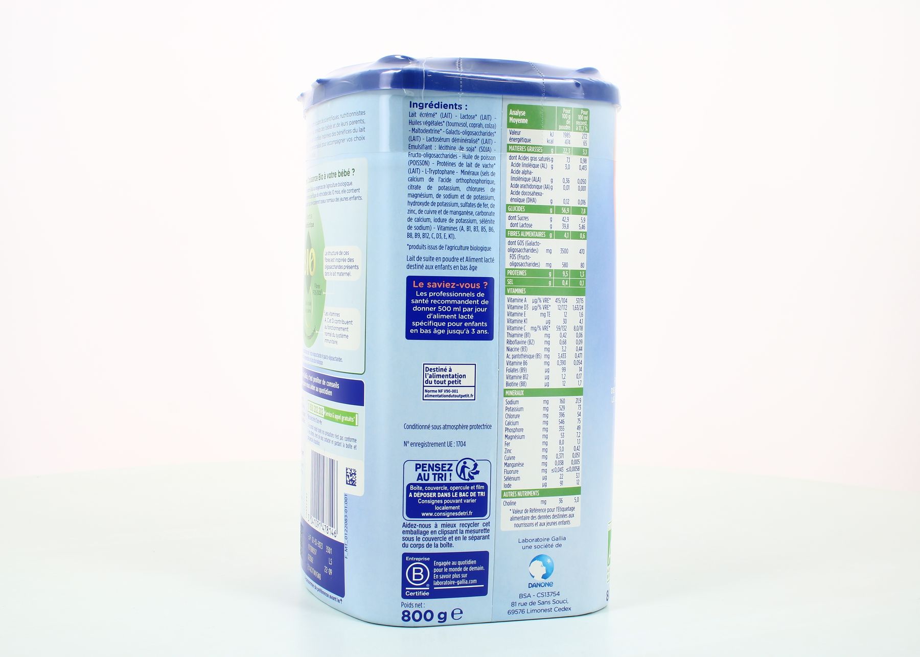 Préparation Nourrisson Bio Lait Infantile Gallia Calisma 2 BIO - 6 à 12 Mois - Sans Huile De Palme - Lot De 3x800g | Nutrition Inspired Du Lait Maternel Calisma 2 Sans Huile De Palme Préparation Nourrisson Bio Lait Infantile Gallia Calisma 2 BIO - 6 à 12 Mois - Sans Huile De Palme - Lot De 3x800g | Nutrition Inspired Du Lait Maternel Calisma 2 Sans Huile De Palme
