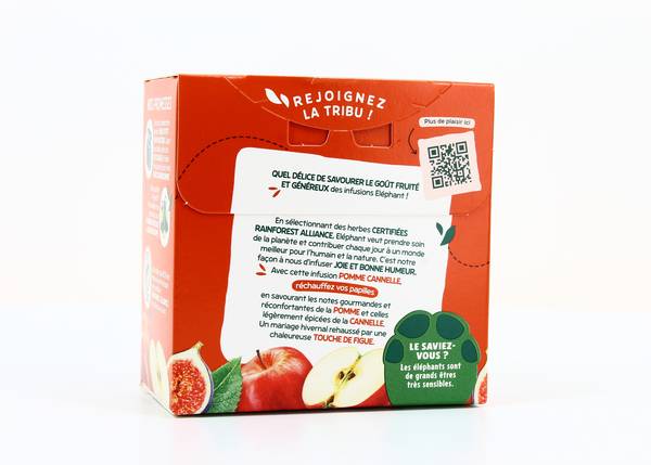Achat Elephant Infusion pomme cannelle et touche de figue, 20 sachets