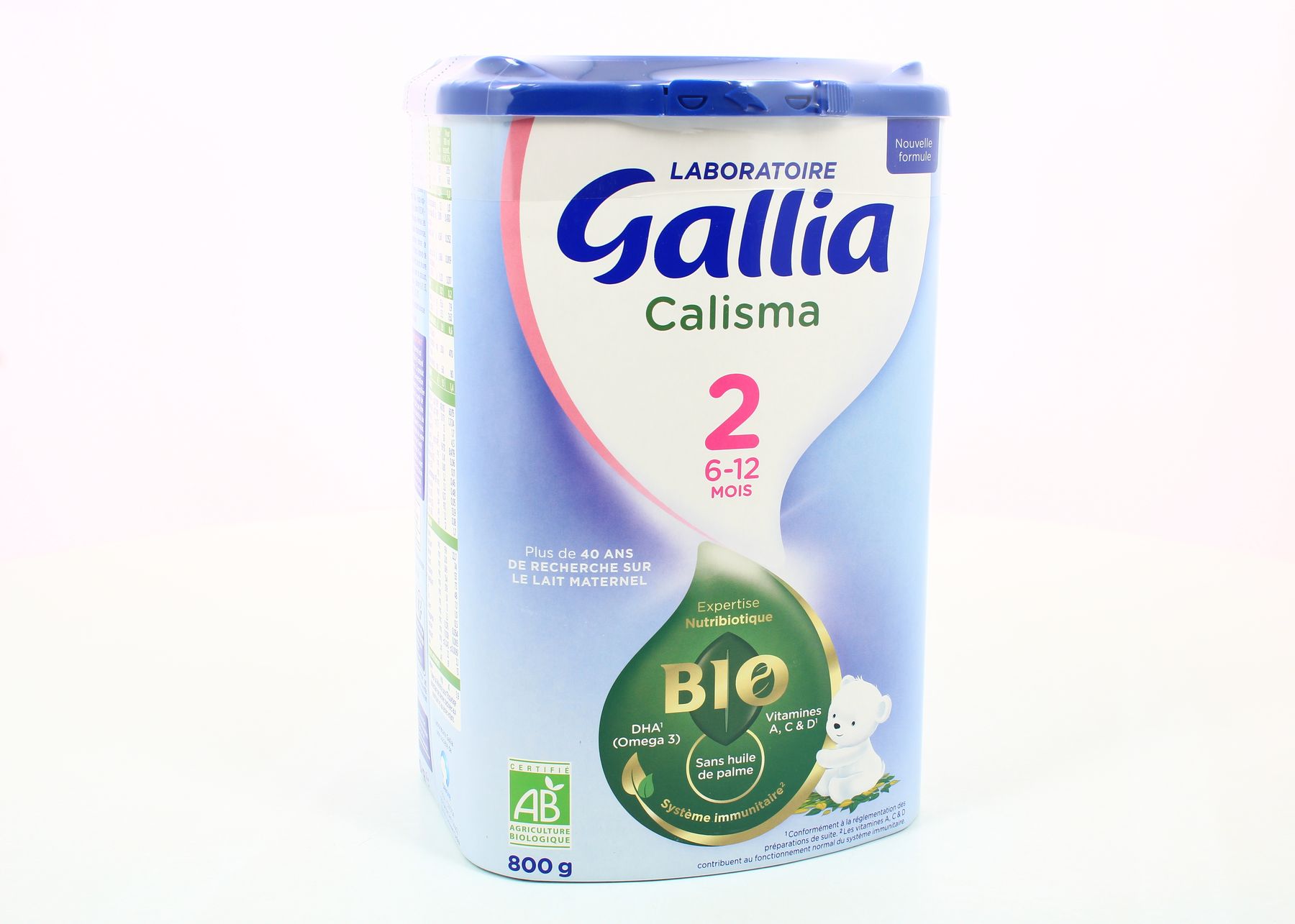 Lait Infantile Gallia Calisma 2 Bio 6-12 Mois - Lot 3x800g Sans Huile Palme