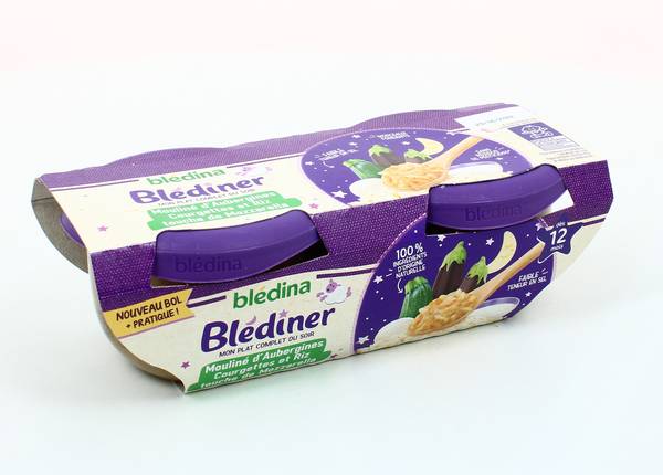 Blédina Prêt à Déguster Caviar D'Aubergine & Petites Pâtes - Dès 8 Mois - Lot De 12x200g