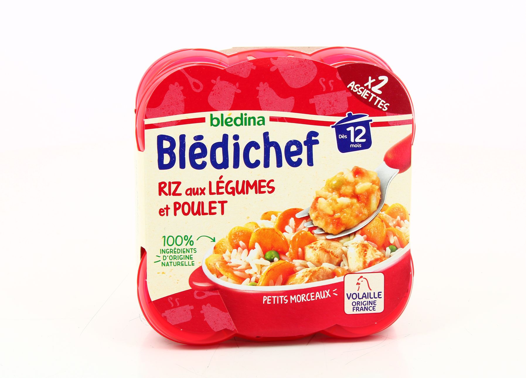 Blédichef Paëlla Bébé 18 Mois - Lot De 9 Assiettes De 250 G, Petits Morceaux, Ingrédients Naturels Ingrédients Origine Naturelle