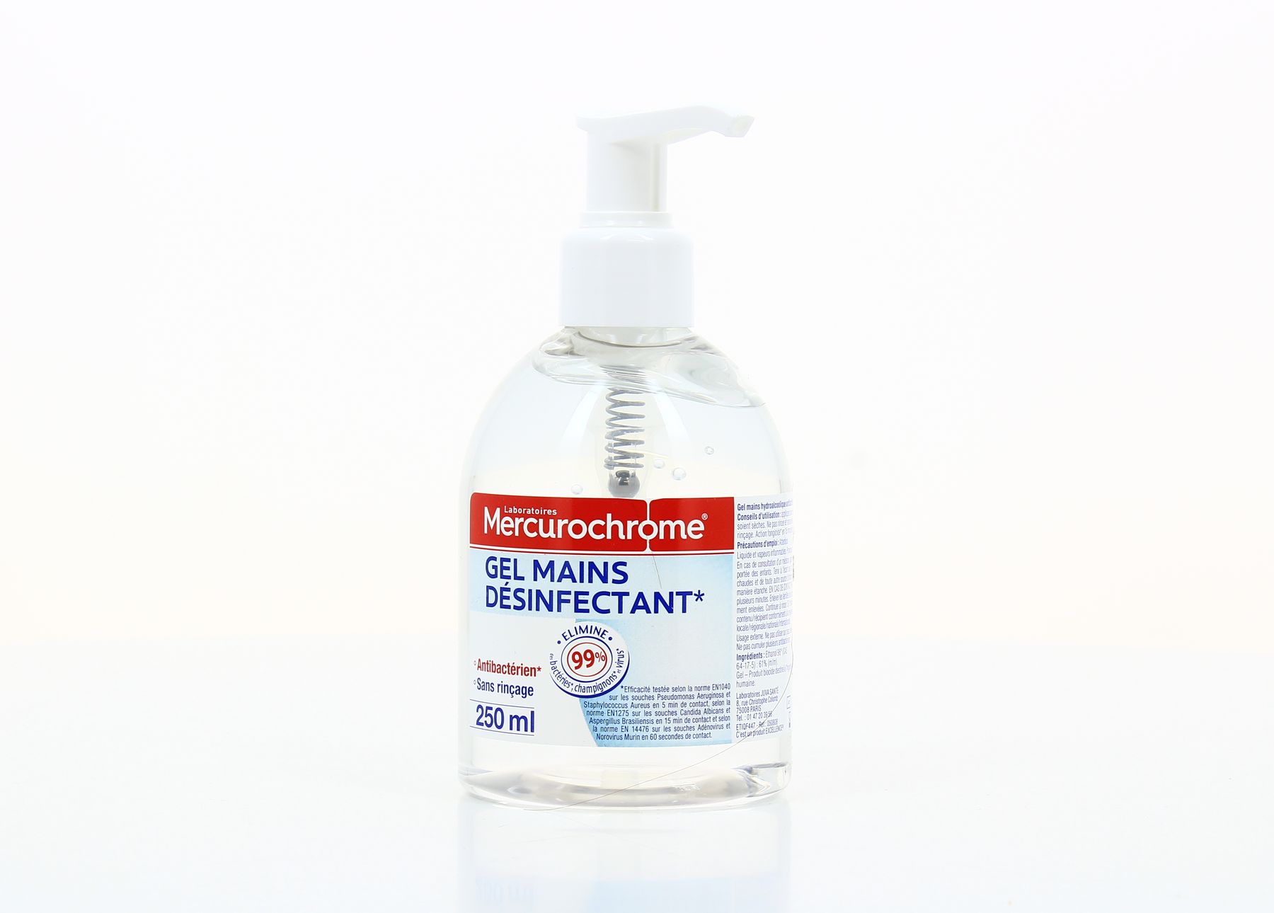 Acheter Mercurochrome Gel mains dsinfectant et antibactrien, 250ml