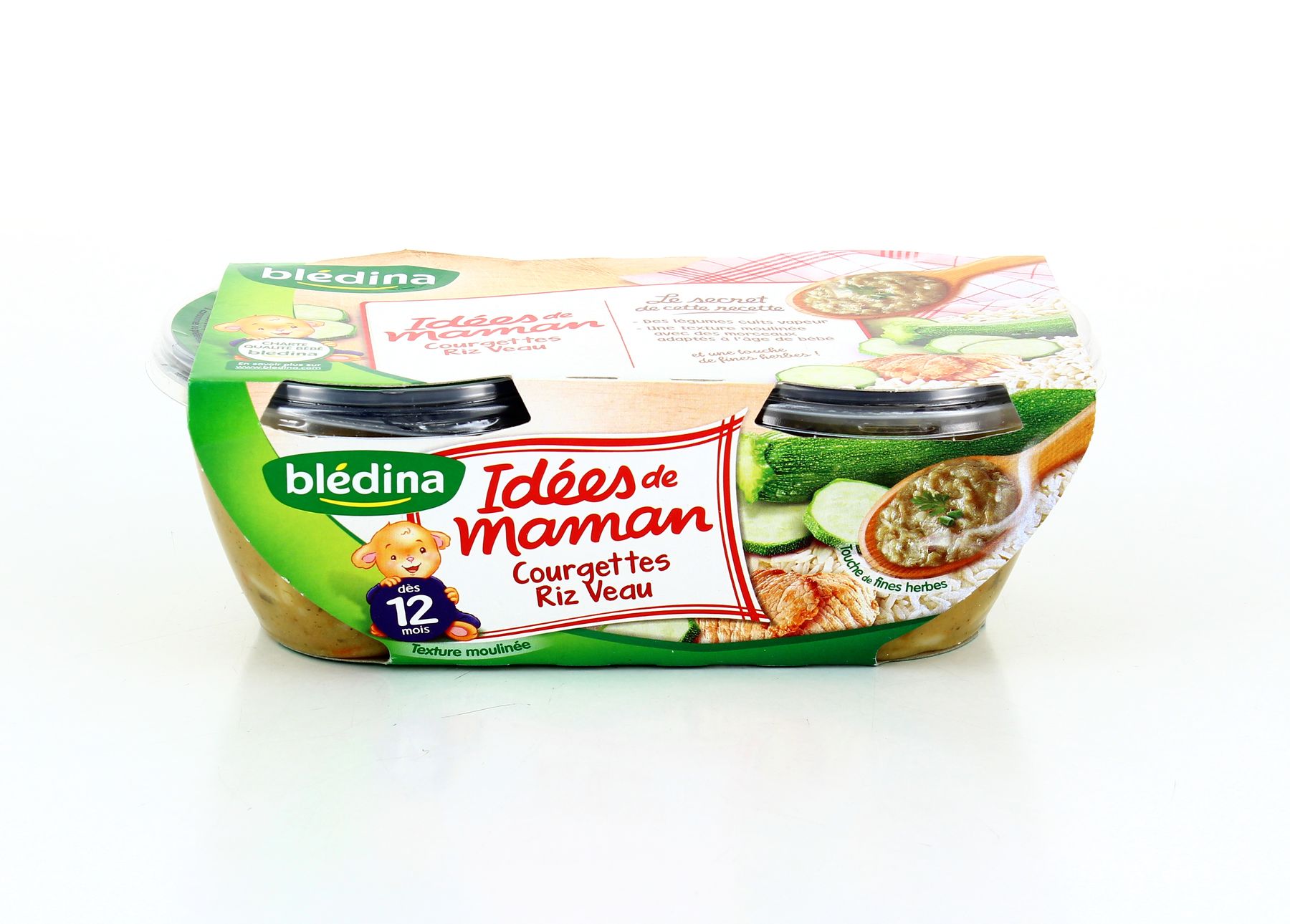 Blédina Mes Moulinés - Repas Bébé 12 Mois | Courgettes, Pâtes & Merlu - 12 Assiettes De 200g