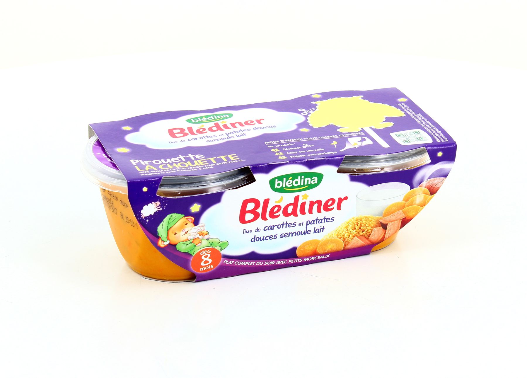 Blédîner Blédina - Semoule Vanille Fleur D'oranger - Dès 6 Mois - Lot De 12 Pots De 200g
