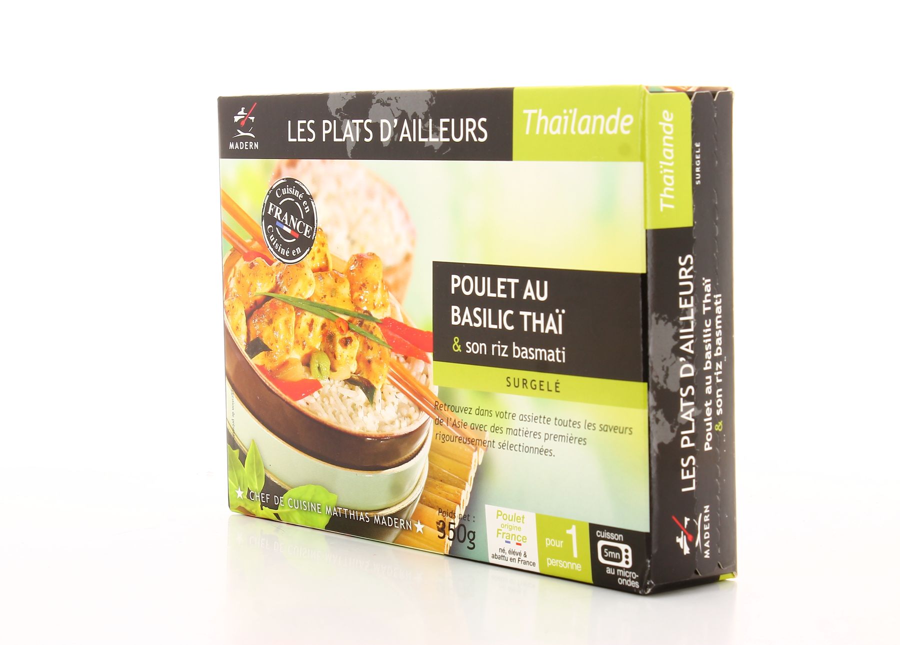 risotto micro vap Achat / Vente Madern Poulet au basilic Thai et son riz Basmati, 350g