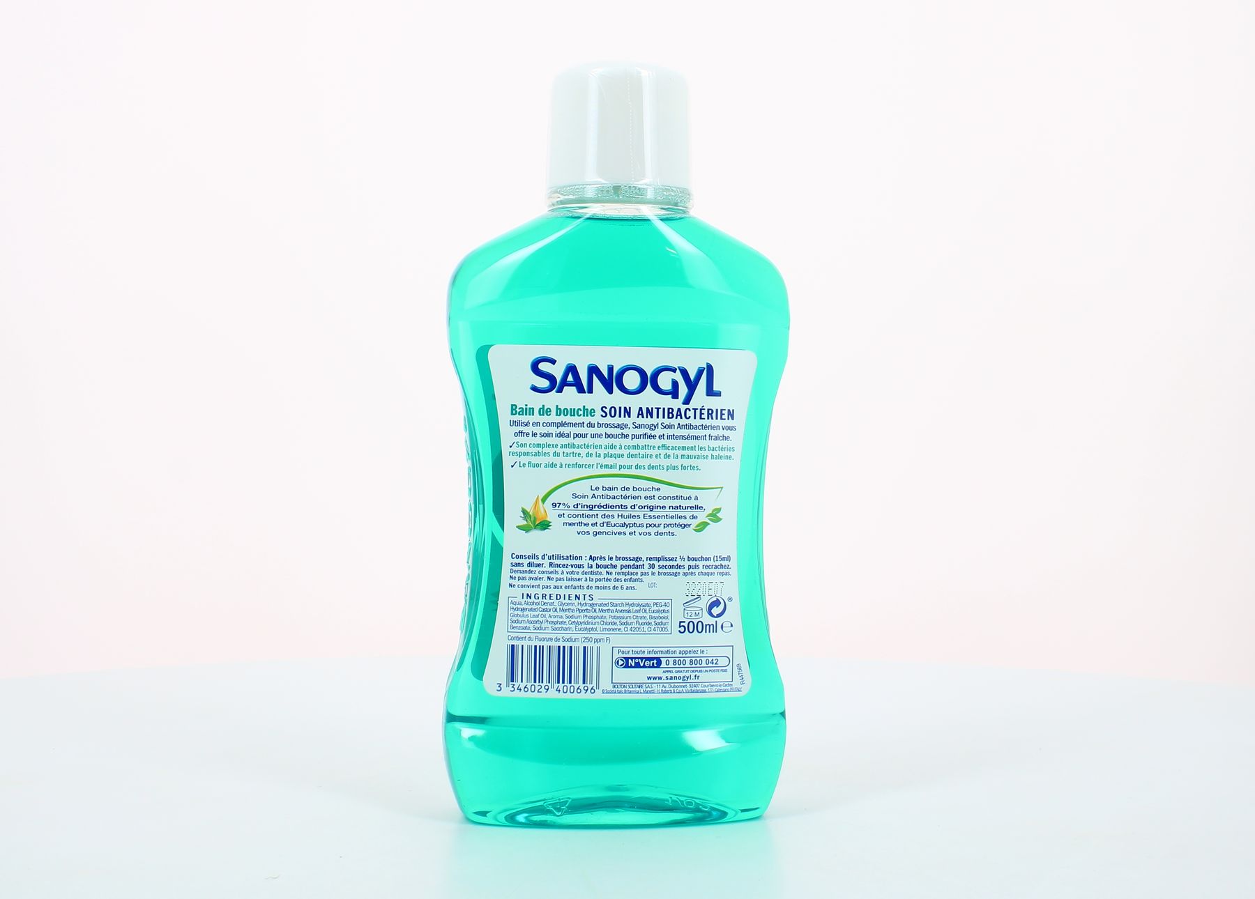 Sanogyl Bain de bouche Soin Antibactrien au Ginseng et Peppermint