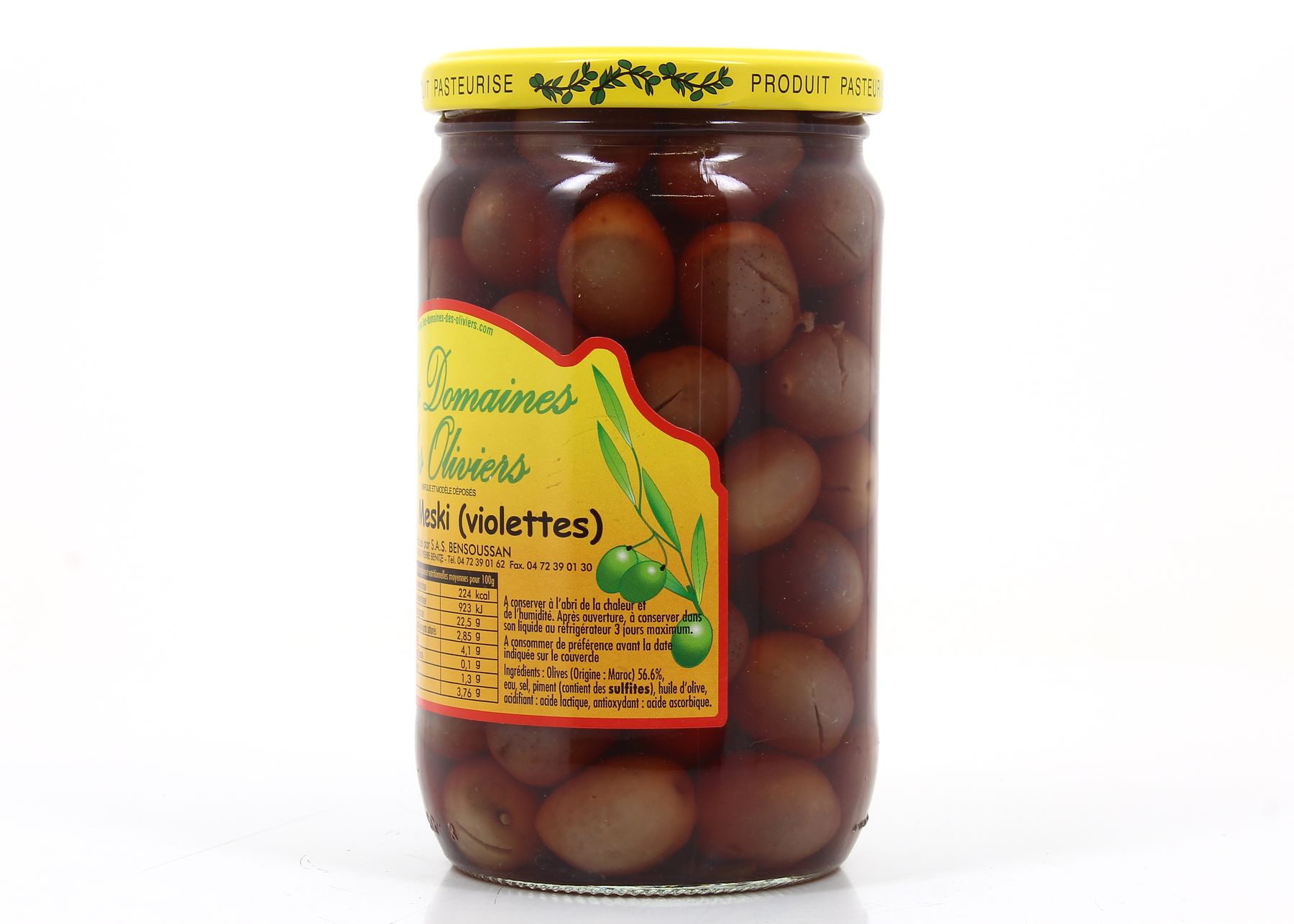 Acheter Les Domaines des Oliviers Olives casses meski violettes, 72cl