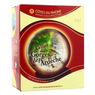 Côtes du Rhône rouge AOP Cellier des gorges de l''Ardèche 13.5°, Bag in box 3L