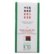 Carré Suisse Chocolat extra noir 70% sélection de Madagascar, 100g