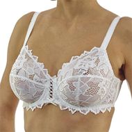 Sans Complexe Soutien Gorge Taille 105C en dentelle Blanche avec armature Arum Star, 1  pièce