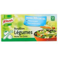 Knorr Bouillon de légumes -30% de sel, 12x9.1g