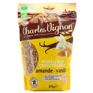 Charles Vignon Muesli croustillant amande vanille bio sans gluten, 375g