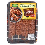 Socopa 4 Brochettes boeuf saveur barbecue, 400g