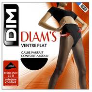 DIM Collant Femme opaque JAMBES FUSELEES DIAMS Noir 45D