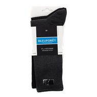 Bleuforêt 2 paires de mi chaussettes fil d'écosse Gris Anthracite, Taille 43/46