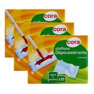 Cora lingettes nettoyantes sols recharge x20