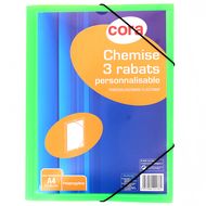 Cora Chemise plate personnalisable pour documents A4 21x29,7 cm, 1  chemise