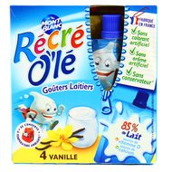 Mont Blanc Récré O'lé goûter laitier vanille, 4x85g