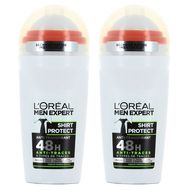 L'Oréal Men Expert Déodorant bille 48h shirt protect anti-traces, Lot de 2x50ml
