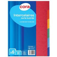 Cora Intercalaires 22 x 29,7 cm carte lustrée, 6  positions