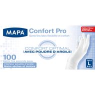 Mapa Gants Confort Pro latex, 100 gants - taille L