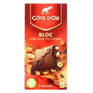 Côte d'Or Chocolat noir noisettes entières, 180g
