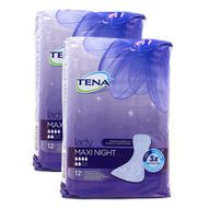 Tena Lady Serviettes incontinence maxi nuit, Lot de 2x12  serviettes