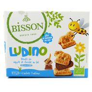 Bisson Ludino Petits Sablés Nappés de chocolat au Lait, Bio, 160g