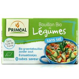 Bouillon Bio de Légumes Sans Sel, 8x Bouillon Bio de Légumes Sans Sel, 8x,PRIMEAL,8x