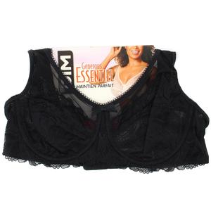 Culotte Noire femme en microfibre et dentelle Generous Essentiel