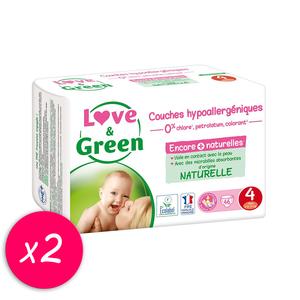 Couches LOVE & GREEN T4+ x42 - Hypoallergéniques et naturelles - Cdiscount  Puériculture & Eveil bébé