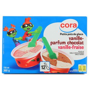 Petits Pots Vanille Fraise Et Vanille Chocolat Cora Shoptimise